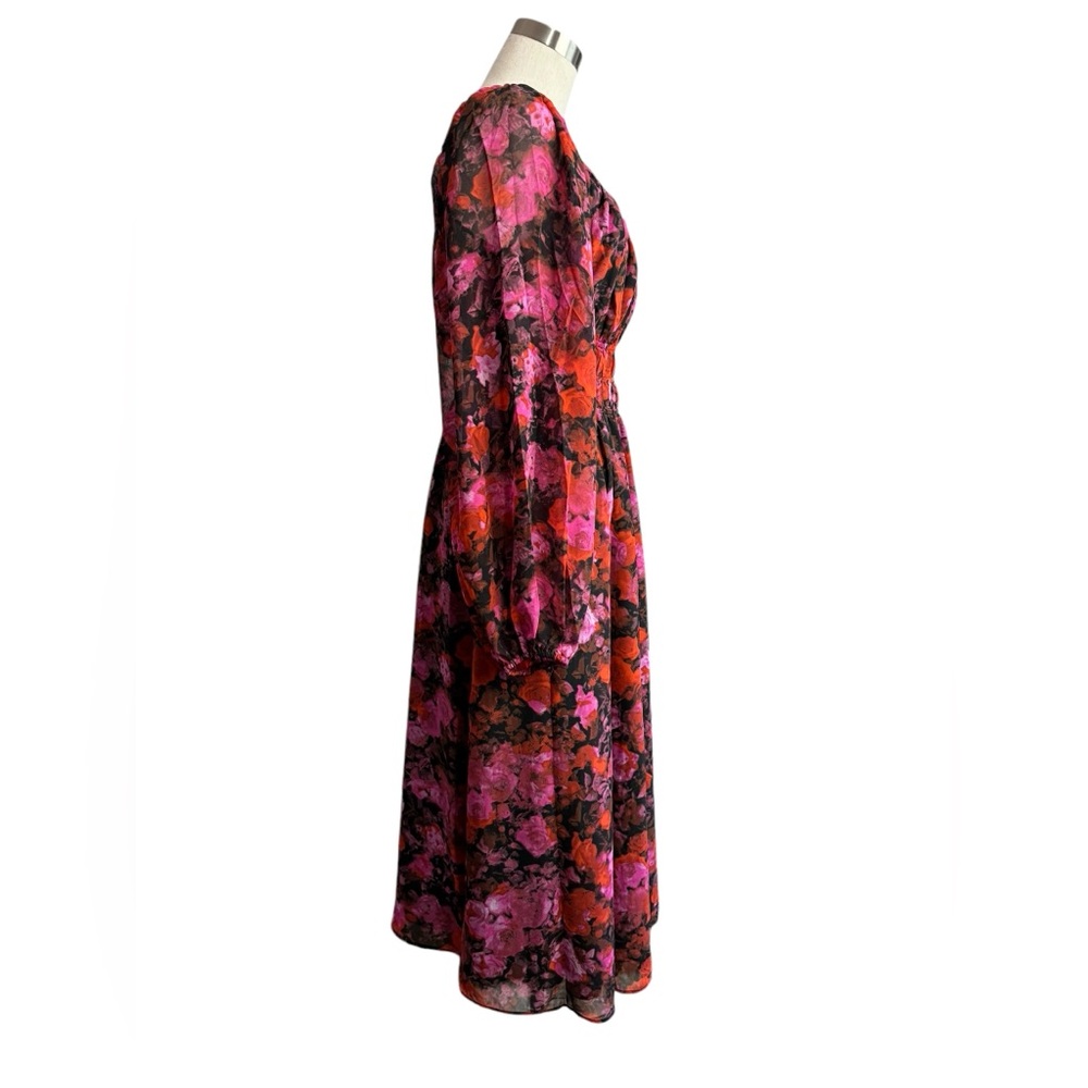 Steve Madden Laine Dress Floral Long Sleeve NWT - Picture 7 of 11